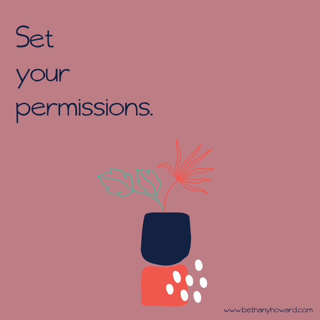 Set your permissions